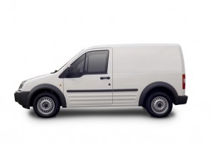 Blank white van